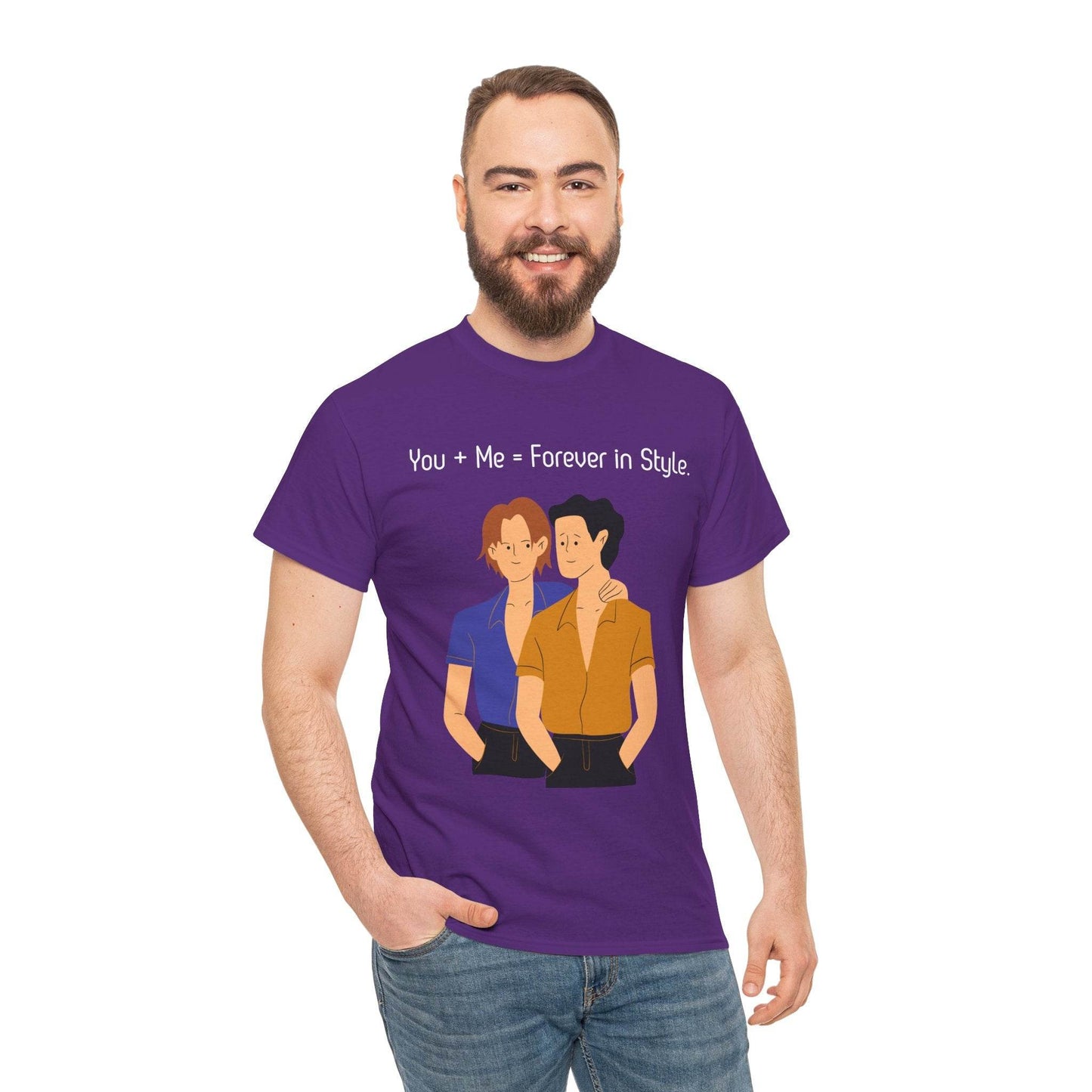 Love is Love Unisex Tee, Gay Couple Shirt, LGBTQ Pride, Same-Sex Relationship Top, Gift for Him, Hug Design T-Shirt - TRP Custom Co.