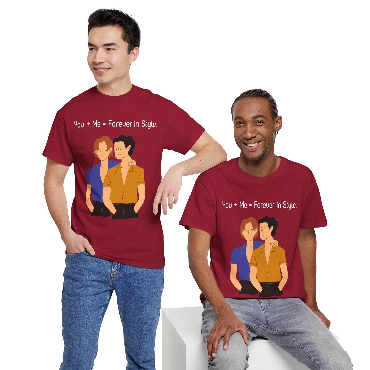 Love is Love Unisex Tee, Gay Couple Shirt, LGBTQ Pride, Same-Sex Relationship Top, Gift for Him, Hug Design T-Shirt - TRP Custom Co.