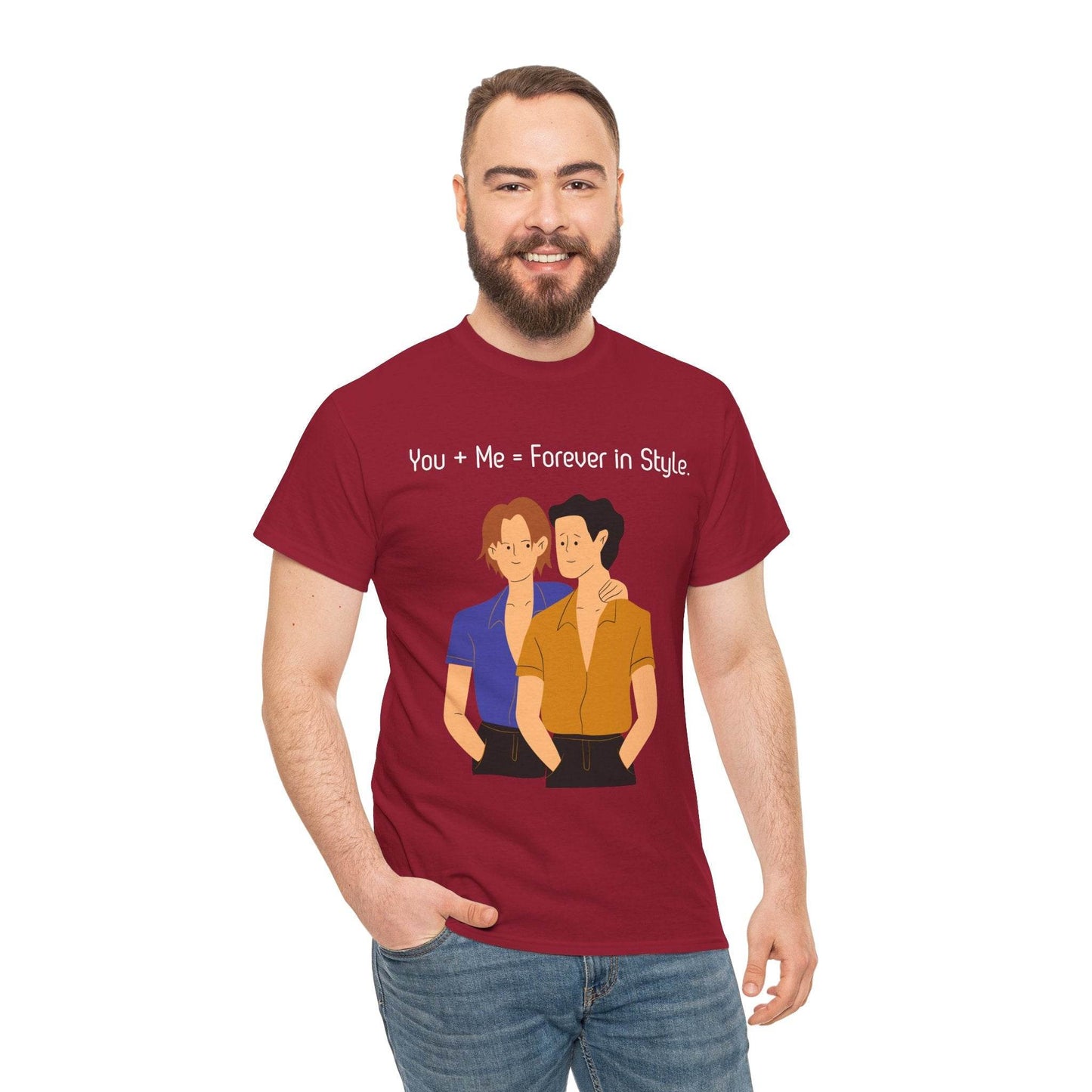 Love is Love Unisex Tee, Gay Couple Shirt, LGBTQ Pride, Same-Sex Relationship Top, Gift for Him, Hug Design T-Shirt - TRP Custom Co.
