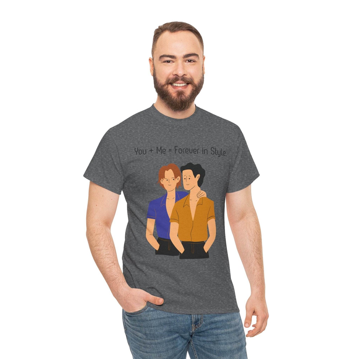 Love is Love Unisex Tee, Gay Couple Shirt, LGBTQ Pride, Same-Sex Relationship Top, Gift for Him, Hug Design T-Shirt - TRP Custom Co.