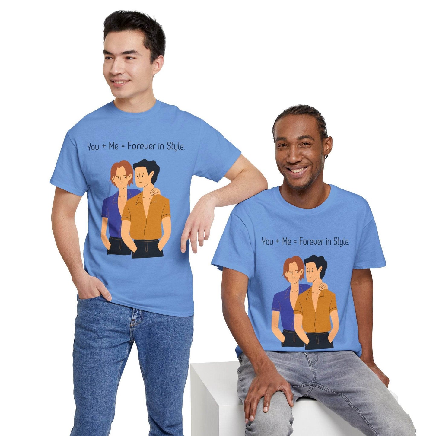 Love is Love Unisex Tee, Gay Couple Shirt, LGBTQ Pride, Same-Sex Relationship Top, Gift for Him, Hug Design T-Shirt - TRP Custom Co.