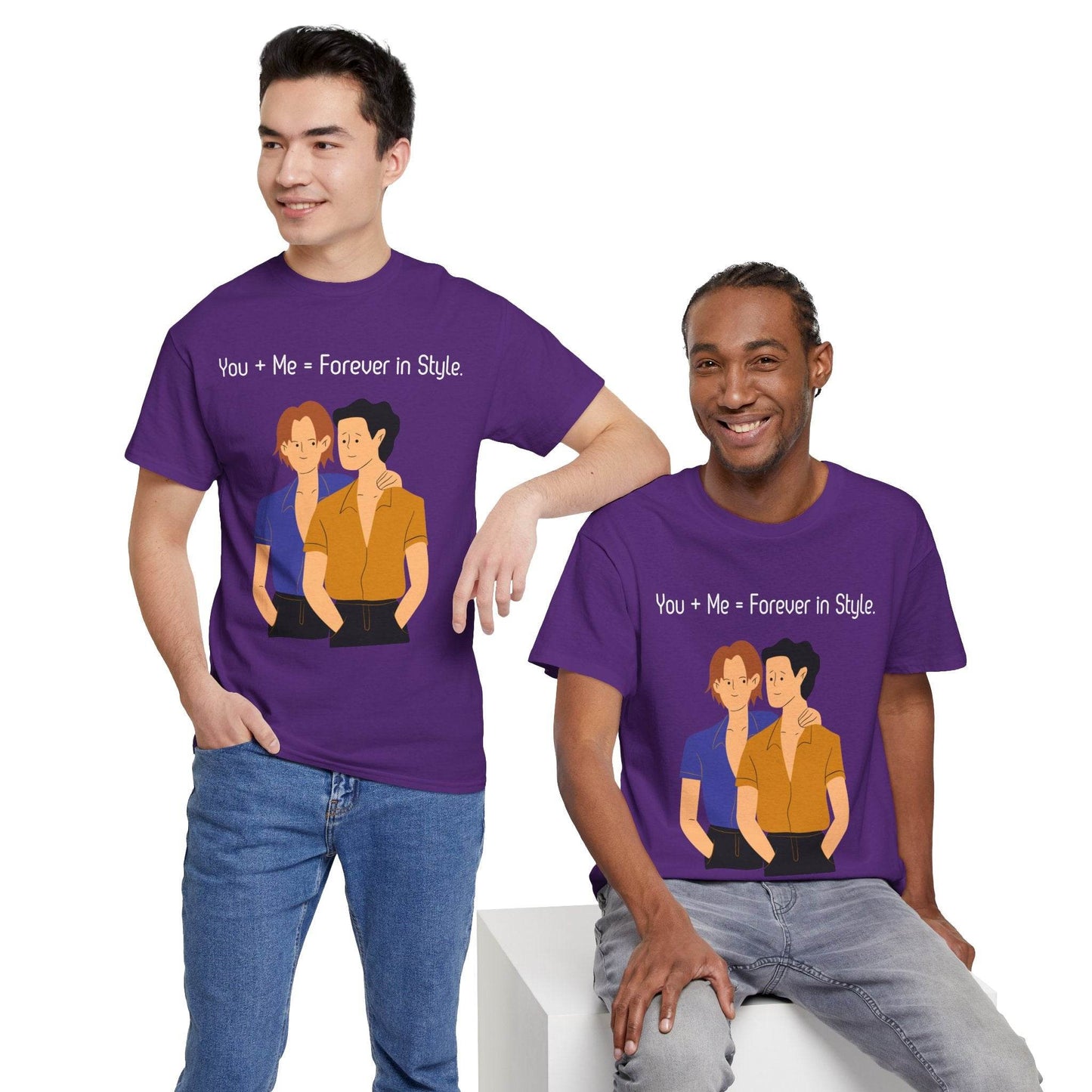 Love is Love Unisex Tee, Gay Couple Shirt, LGBTQ Pride, Same-Sex Relationship Top, Gift for Him, Hug Design T-Shirt - TRP Custom Co.