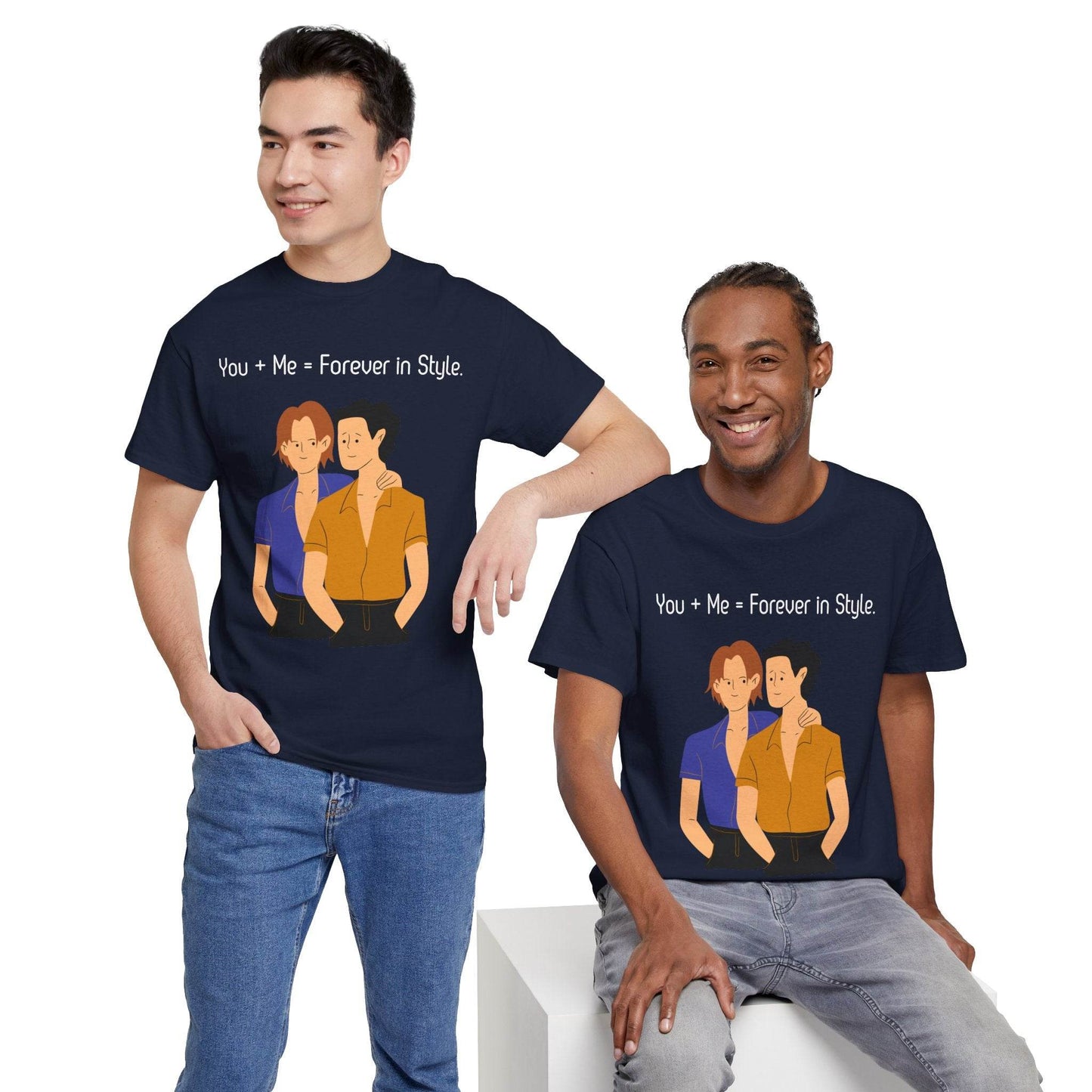 Love is Love Unisex Tee, Gay Couple Shirt, LGBTQ Pride, Same-Sex Relationship Top, Gift for Him, Hug Design T-Shirt - TRP Custom Co.