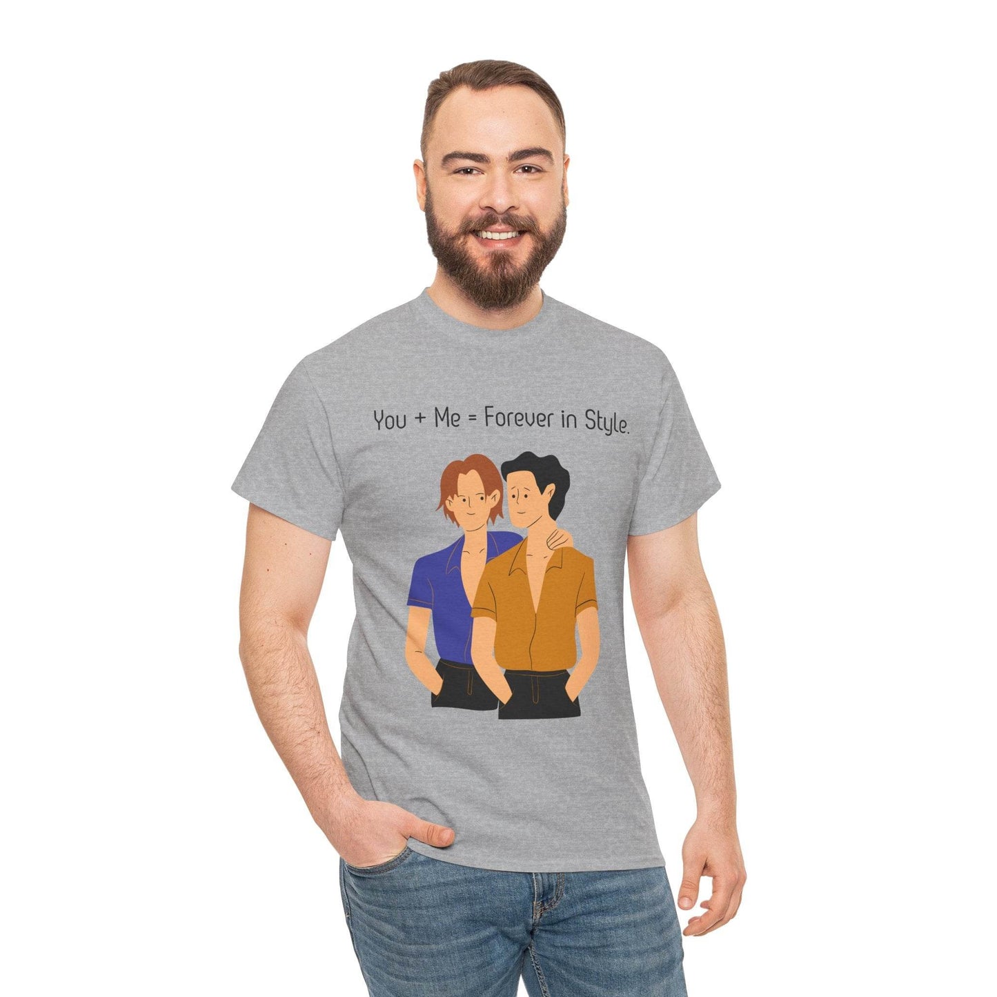 Love is Love Unisex Tee, Gay Couple Shirt, LGBTQ Pride, Same-Sex Relationship Top, Gift for Him, Hug Design T-Shirt - TRP Custom Co.