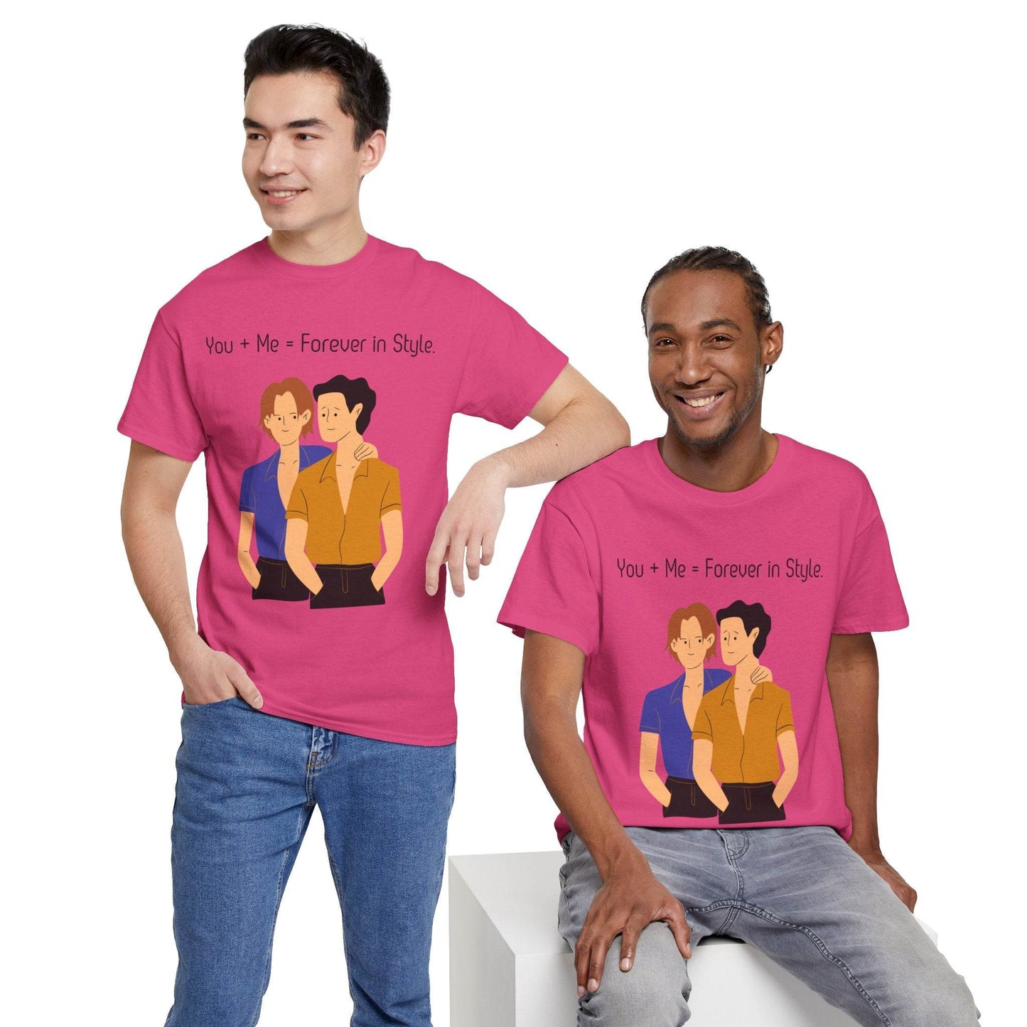 Love is Love Unisex Tee, Gay Couple Shirt, LGBTQ Pride, Same-Sex Relationship Top, Gift for Him, Hug Design T-Shirt - TRP Custom Co.
