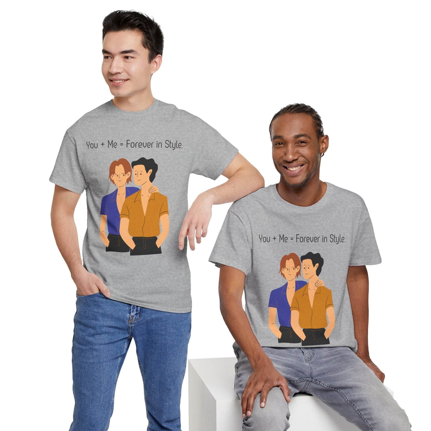 Love is Love Unisex Tee, Gay Couple Shirt, LGBTQ Pride, Same-Sex Relationship Top, Gift for Him, Hug Design T-Shirt - TRP Custom Co.