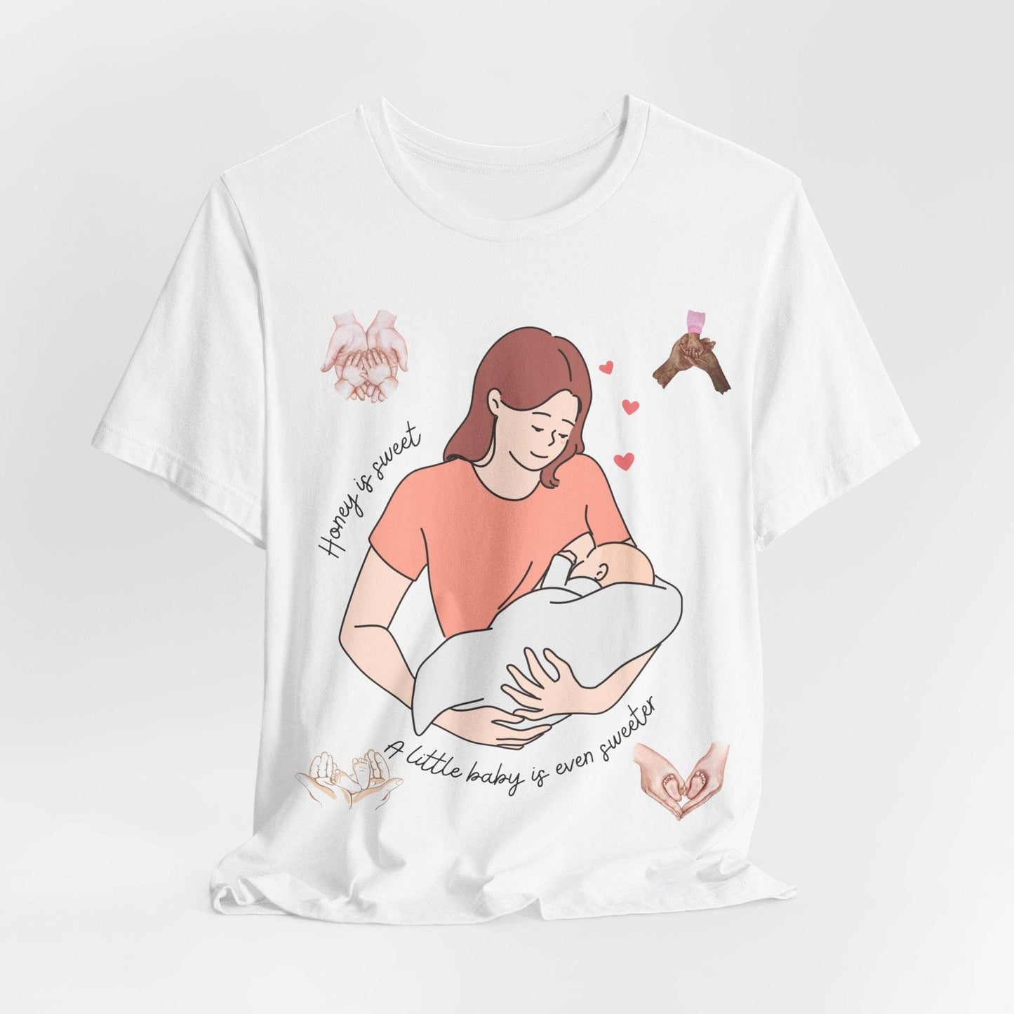 Mom and Baby Sweetness Unisex Tee, Family Love Shirt, Motherhood Gift, New Mom Present, Baby Shower T-shirt, Honey and Baby Picture Top - TRP Custom Co.