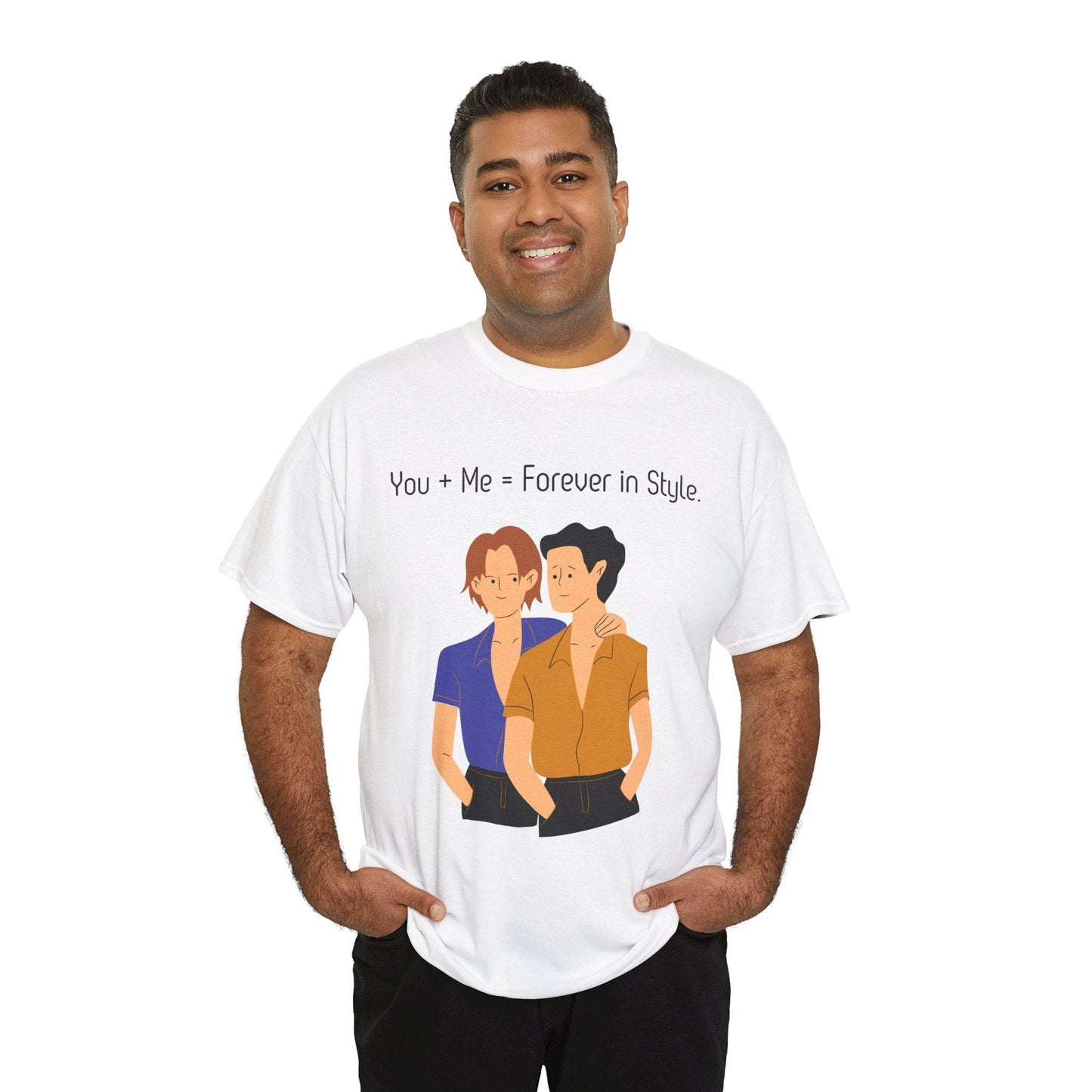 Love is Love Unisex Tee, Gay Couple Shirt, LGBTQ Pride, Same-Sex Relationship Top, Gift for Him, Hug Design T-Shirt - TRP Custom Co.