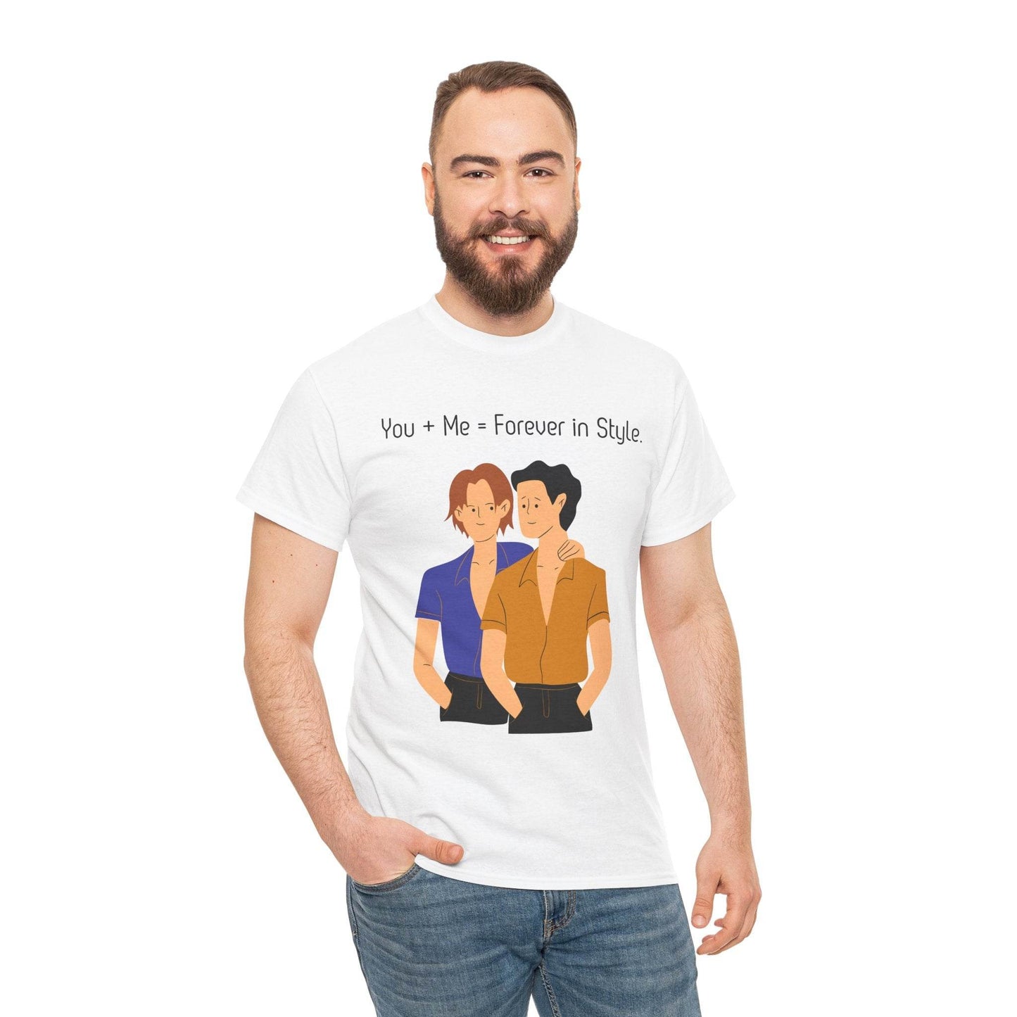 Love is Love Unisex Tee, Gay Couple Shirt, LGBTQ Pride, Same-Sex Relationship Top, Gift for Him, Hug Design T-Shirt - TRP Custom Co.