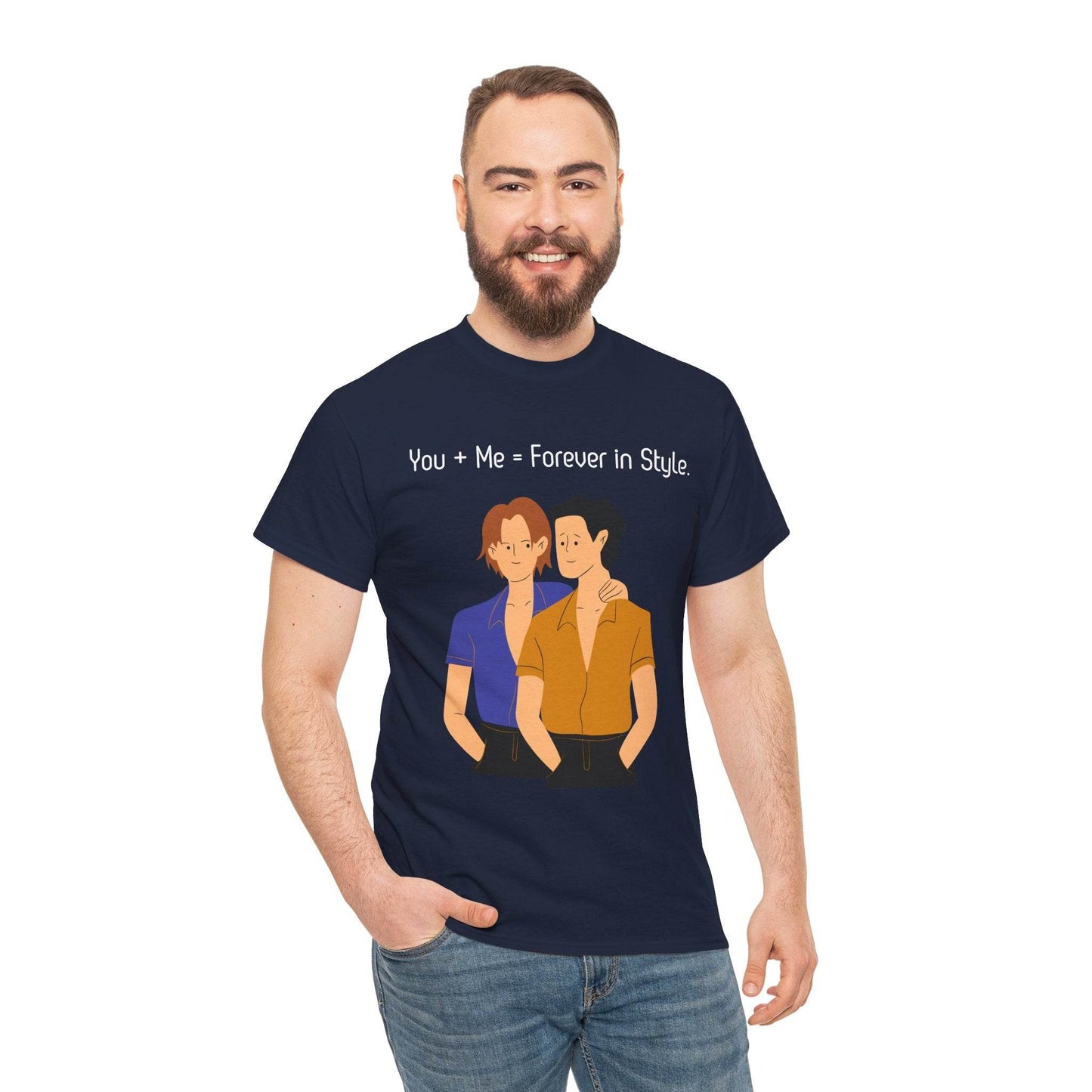 Love is Love Unisex Tee, Gay Couple Shirt, LGBTQ Pride, Same-Sex Relationship Top, Gift for Him, Hug Design T-Shirt - TRP Custom Co.