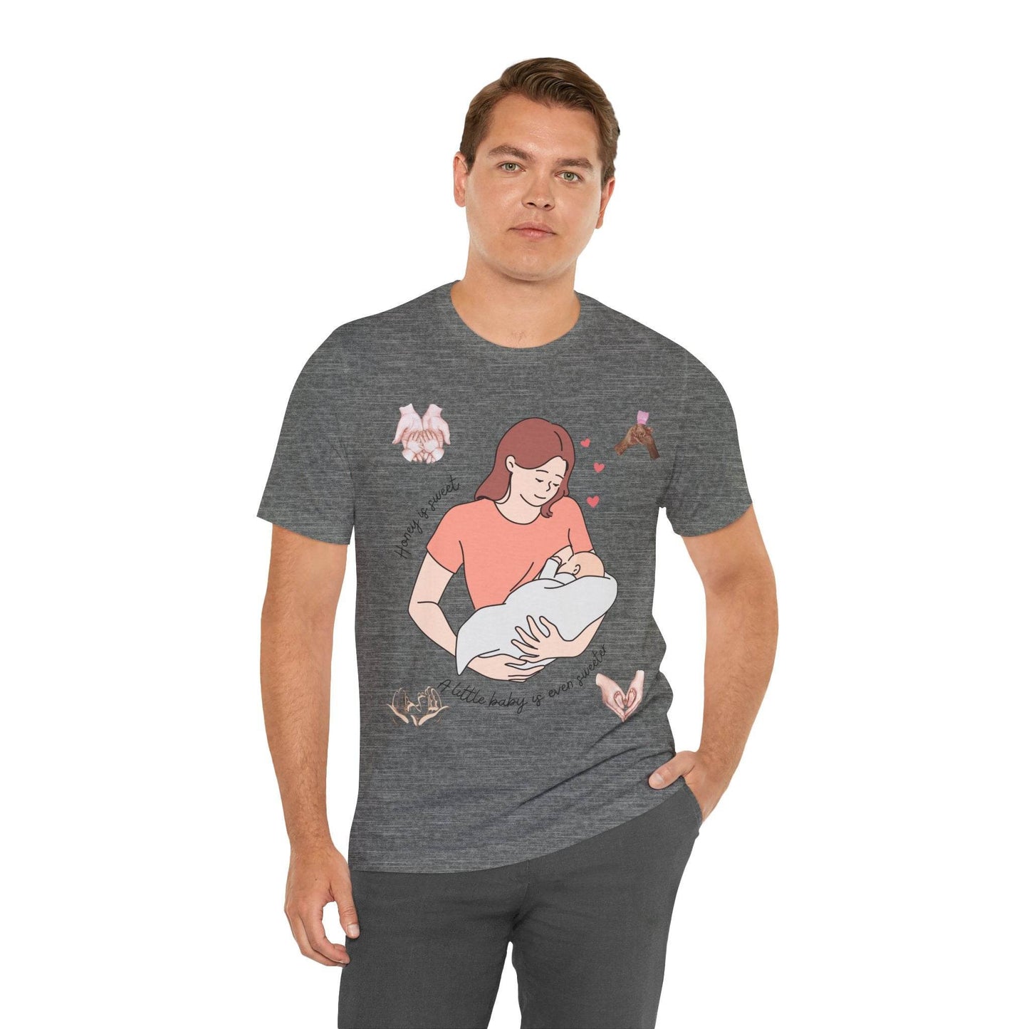 Mom and Baby Sweetness Unisex Tee, Family Love Shirt, Motherhood Gift, New Mom Present, Baby Shower T-shirt, Honey and Baby Picture Top - TRP Custom Co.