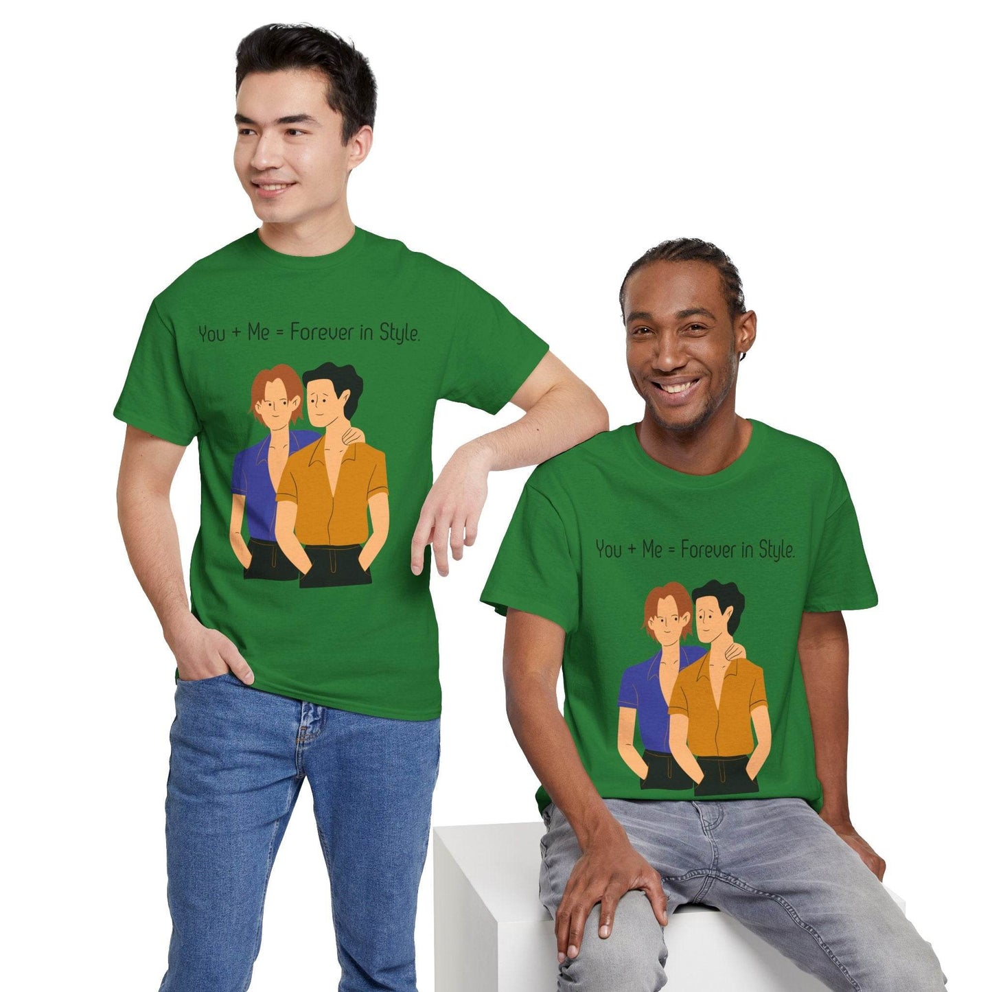 Love is Love Unisex Tee, Gay Couple Shirt, LGBTQ Pride, Same-Sex Relationship Top, Gift for Him, Hug Design T-Shirt - TRP Custom Co.