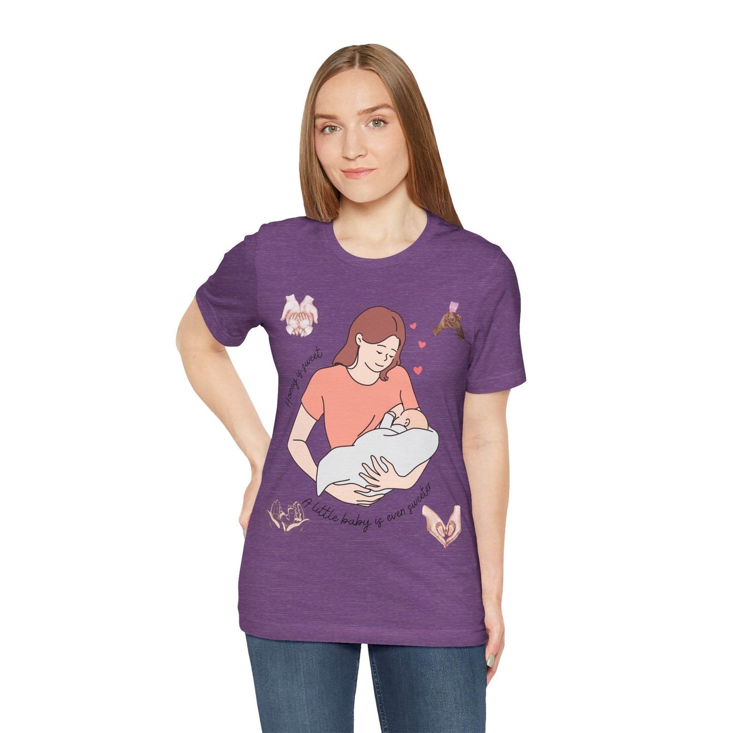 Mom and Baby Sweetness Unisex Tee, Family Love Shirt, Motherhood Gift, New Mom Present, Baby Shower T-shirt, Honey and Baby Picture Top - TRP Custom Co.