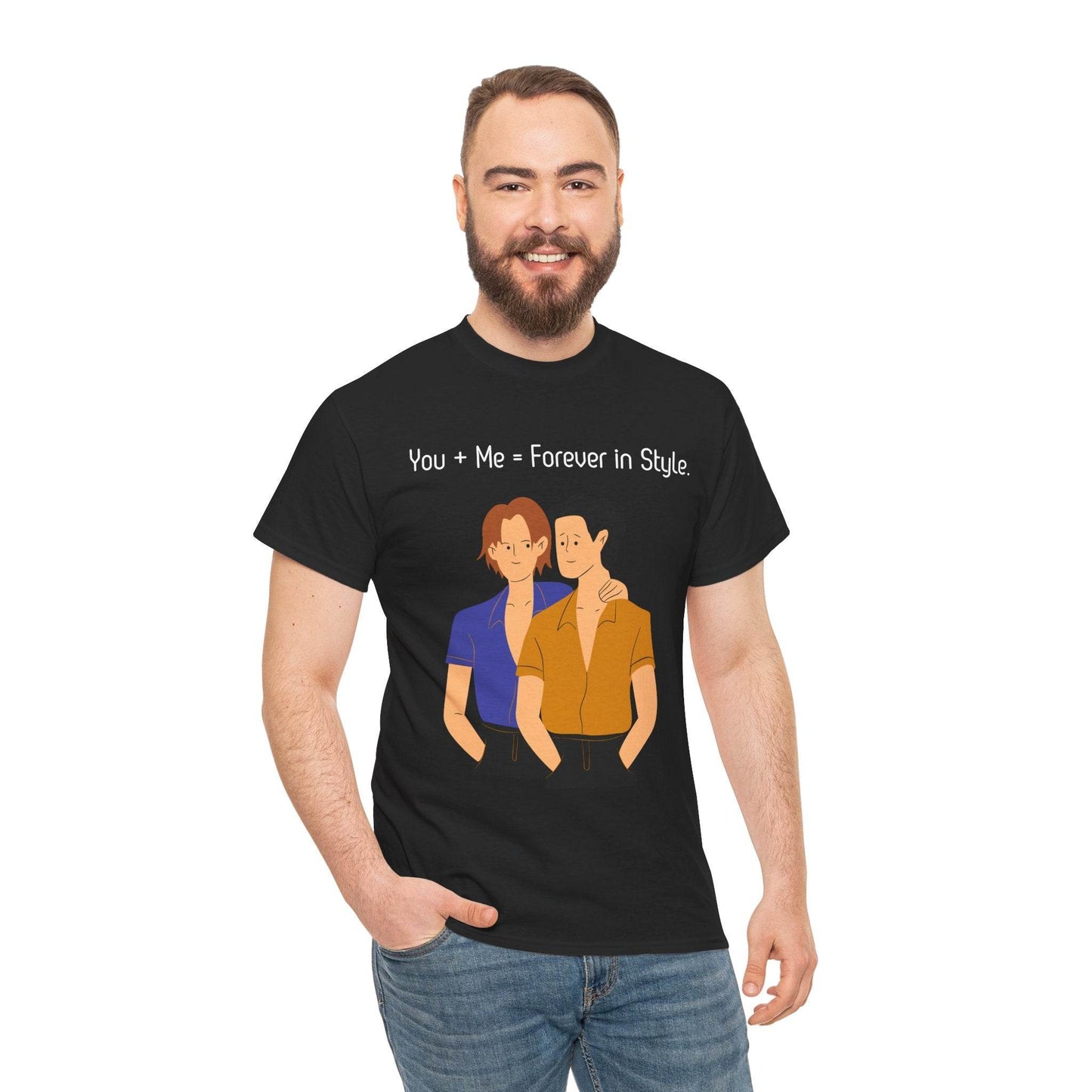 Love is Love Unisex Tee, Gay Couple Shirt, LGBTQ Pride, Same-Sex Relationship Top, Gift for Him, Hug Design T-Shirt - TRP Custom Co.