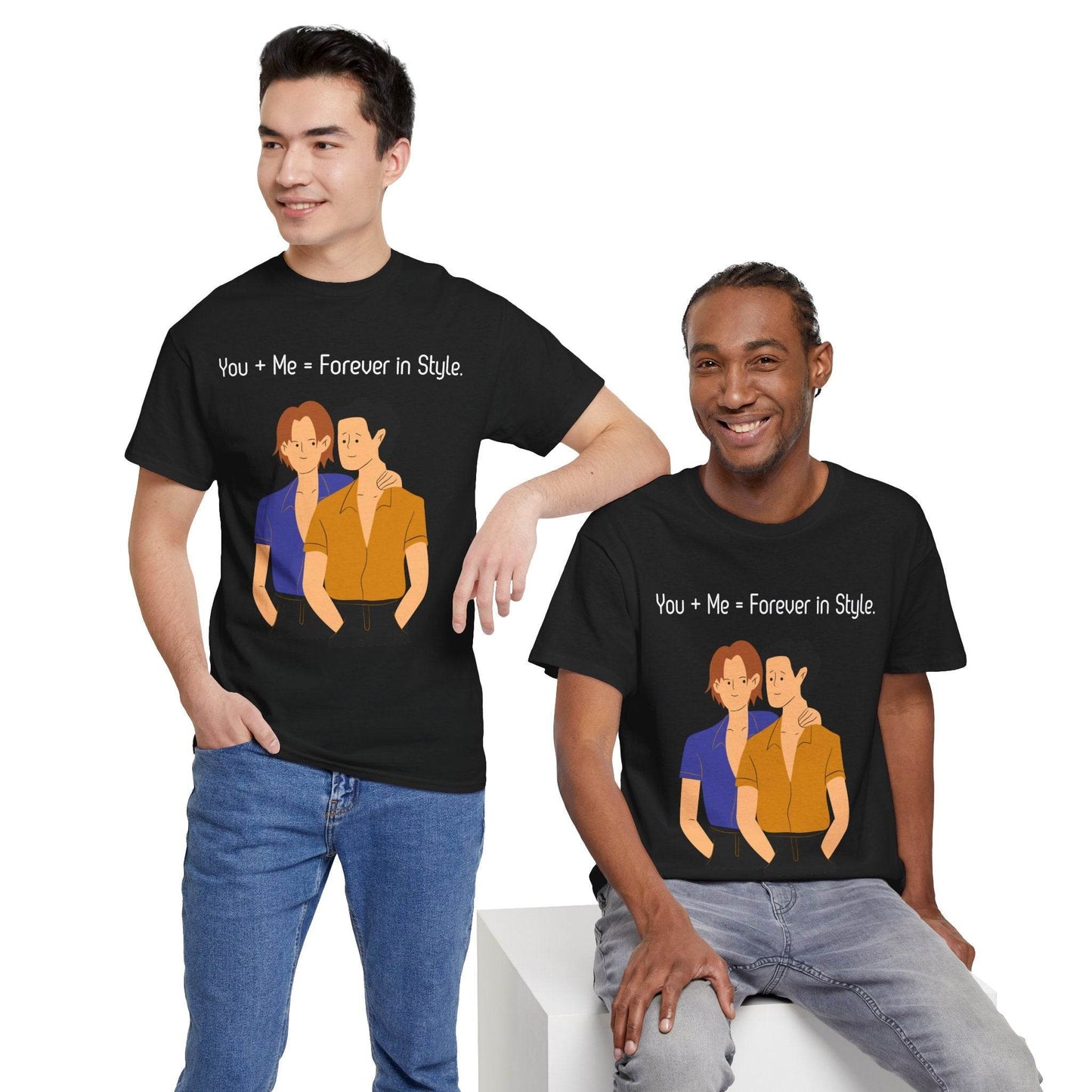 Love is Love Unisex Tee, Gay Couple Shirt, LGBTQ Pride, Same-Sex Relationship Top, Gift for Him, Hug Design T-Shirt - TRP Custom Co.