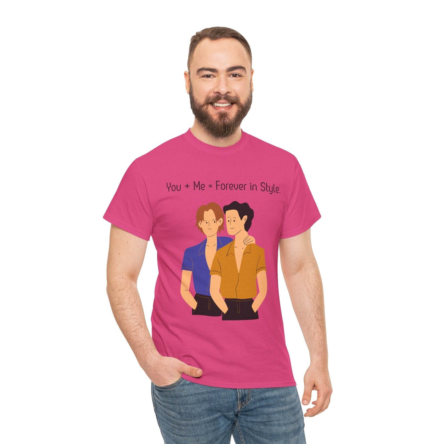 Love is Love Unisex Tee, Gay Couple Shirt, LGBTQ Pride, Same-Sex Relationship Top, Gift for Him, Hug Design T-Shirt - TRP Custom Co.