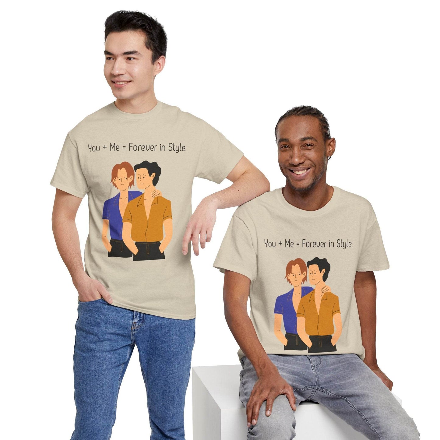 Love is Love Unisex Tee, Gay Couple Shirt, LGBTQ Pride, Same-Sex Relationship Top, Gift for Him, Hug Design T-Shirt - TRP Custom Co.