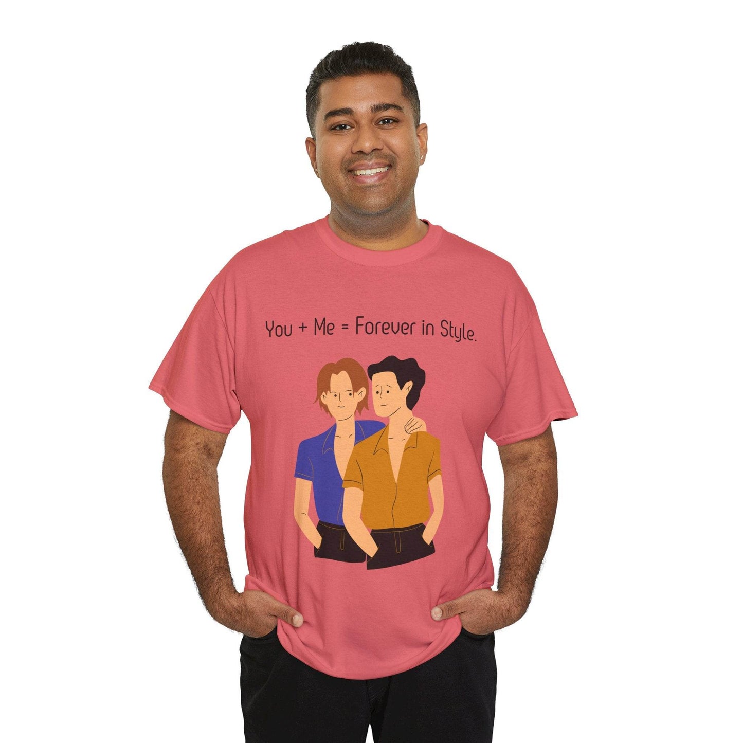 Love is Love Unisex Tee, Gay Couple Shirt, LGBTQ Pride, Same-Sex Relationship Top, Gift for Him, Hug Design T-Shirt - TRP Custom Co.