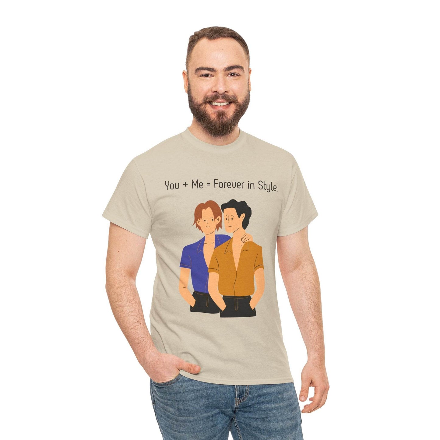 Love is Love Unisex Tee, Gay Couple Shirt, LGBTQ Pride, Same-Sex Relationship Top, Gift for Him, Hug Design T-Shirt - TRP Custom Co.
