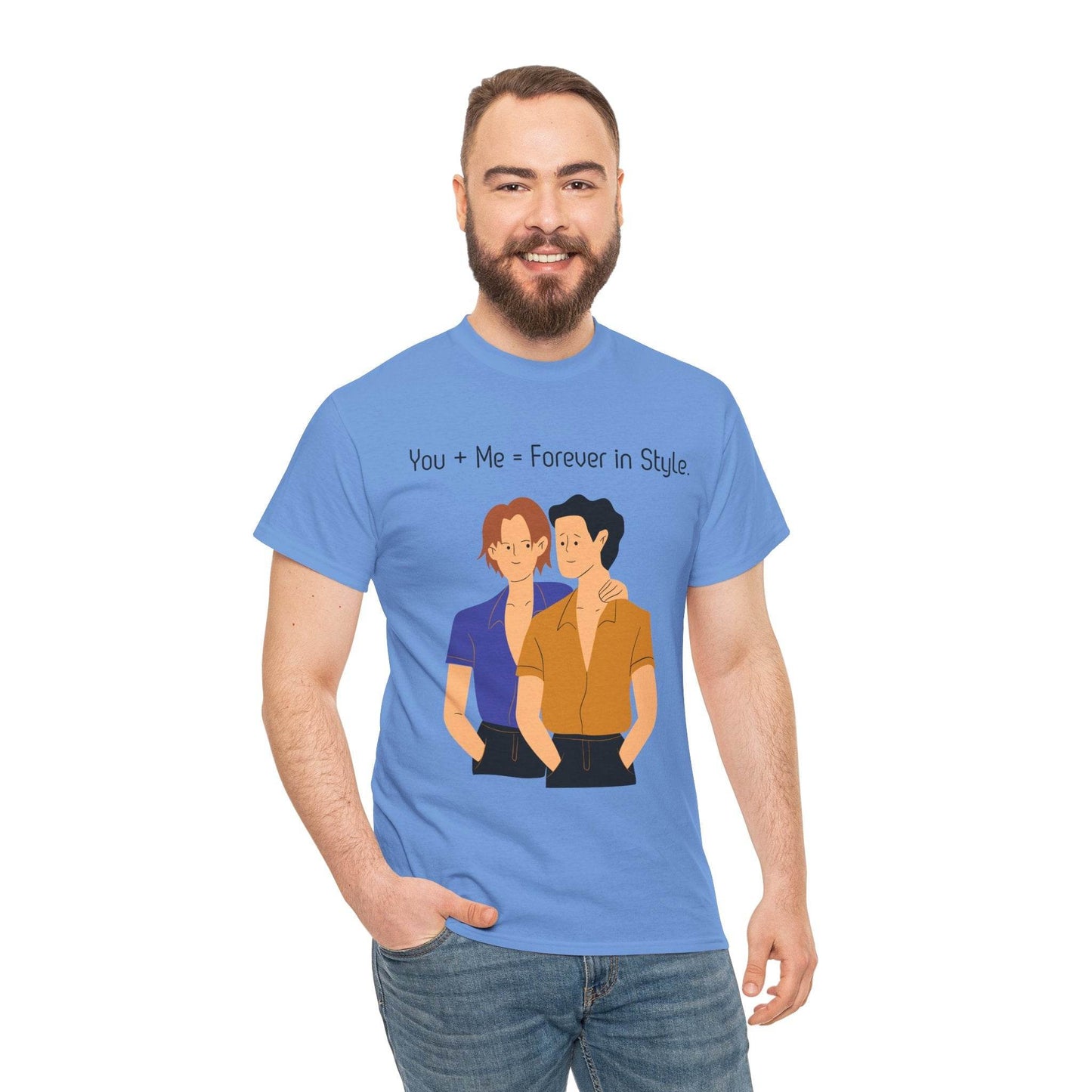 Love is Love Unisex Tee, Gay Couple Shirt, LGBTQ Pride, Same-Sex Relationship Top, Gift for Him, Hug Design T-Shirt - TRP Custom Co.