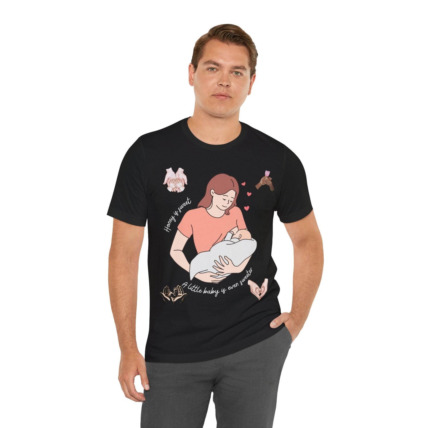 Mom and Baby Sweetness Unisex Tee, Family Love Shirt, Motherhood Gift, New Mom Present, Baby Shower T-shirt, Honey and Baby Picture Top - TRP Custom Co.