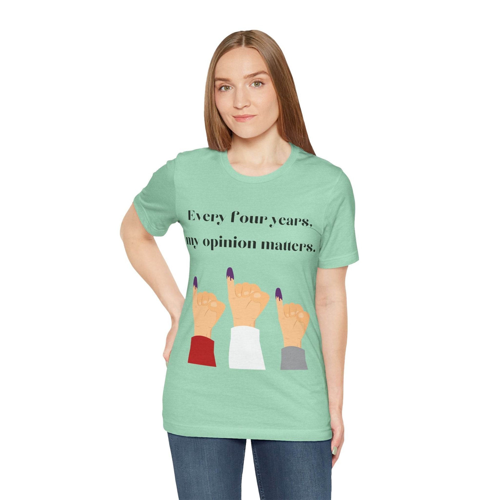 Political Opinion Matters Quote Unisex Tee, Voting Rights Activist Shirt, Political Statement TShirt, Election Day Gift, Political Science - TRP Custom Co.