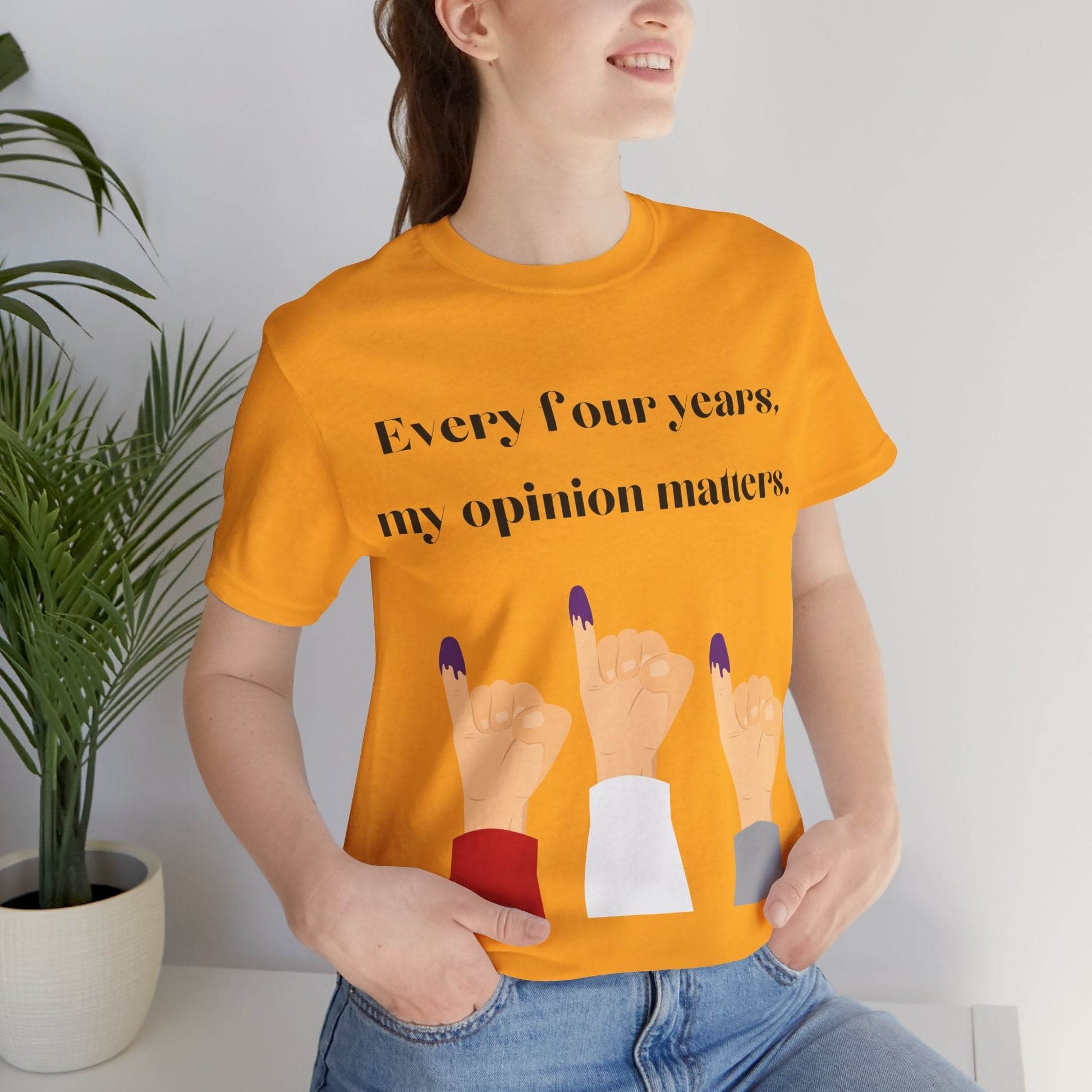 Political Opinion Matters Quote Unisex Tee, Voting Rights Activist Shirt, Political Statement TShirt, Election Day Gift, Political Science - TRP Custom Co.