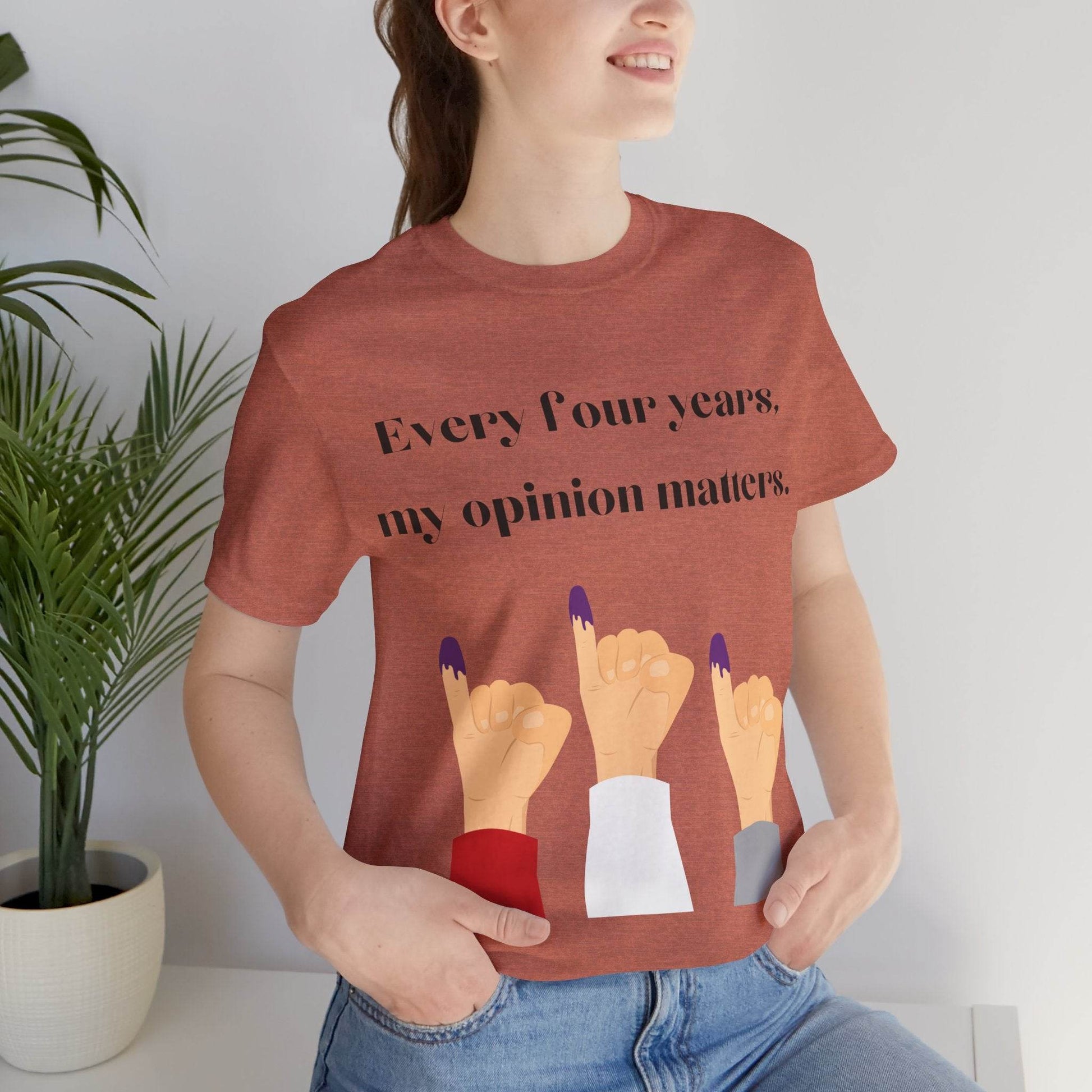 Political Opinion Matters Quote Unisex Tee, Voting Rights Activist Shirt, Political Statement TShirt, Election Day Gift, Political Science - TRP Custom Co.