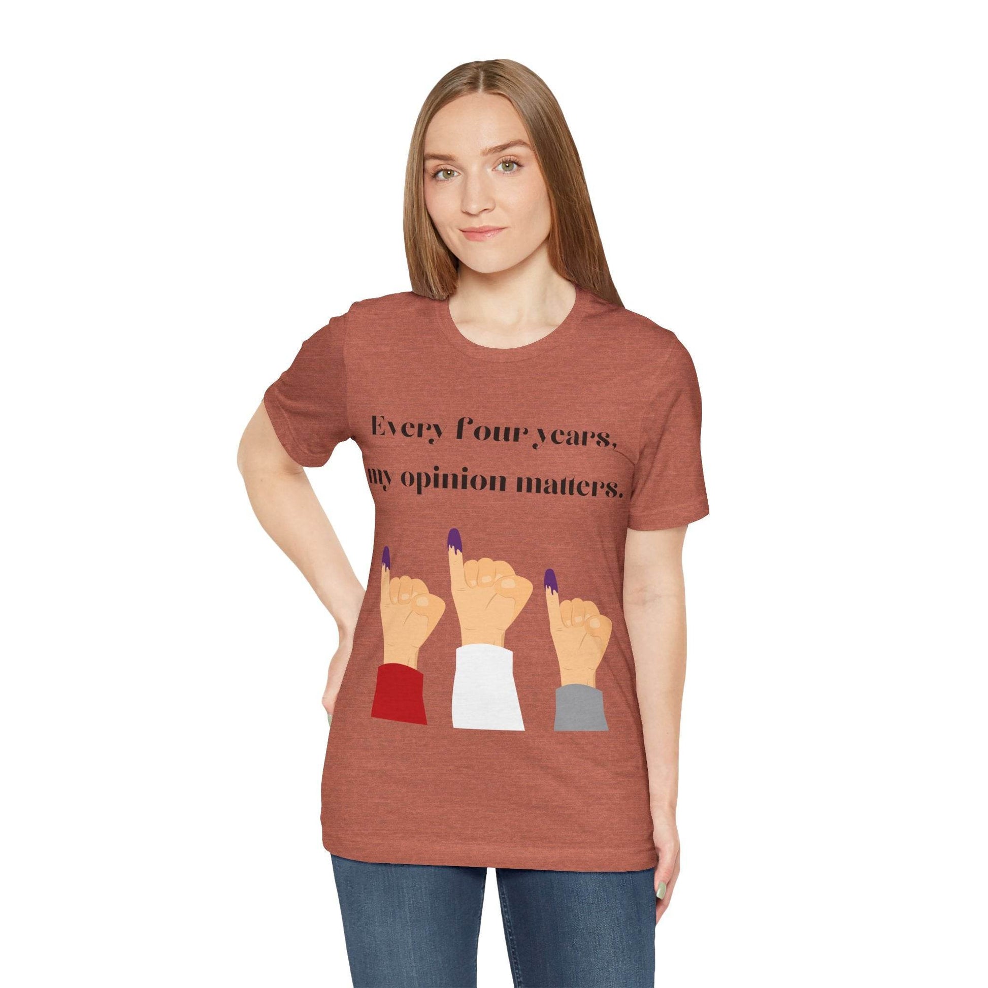 Political Opinion Matters Quote Unisex Tee, Voting Rights Activist Shirt, Political Statement TShirt, Election Day Gift, Political Science - TRP Custom Co.