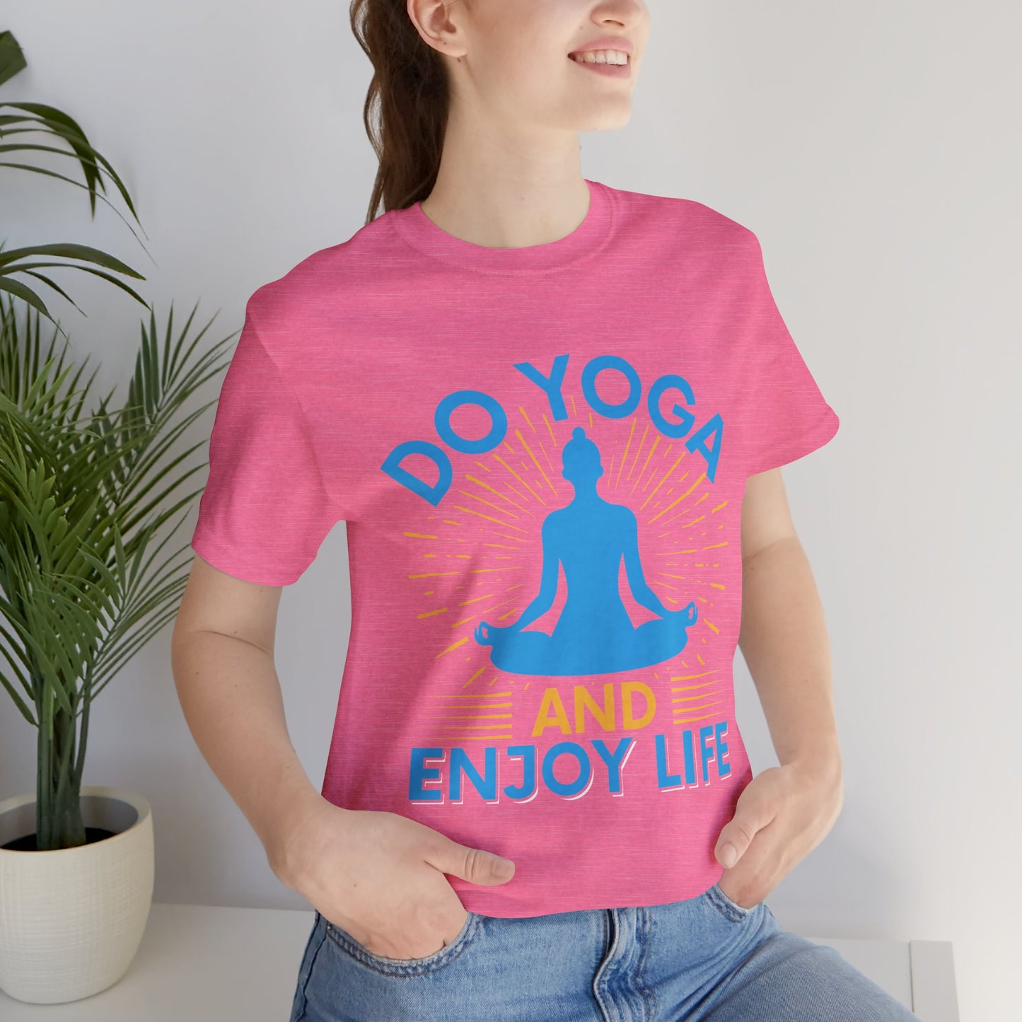 Unisex Yoga Graphic Tee, Do Yoga and Enjoy Life ,Mindfulness Shirt, Gift for Yogis, Relaxation Wear, Meditation Top