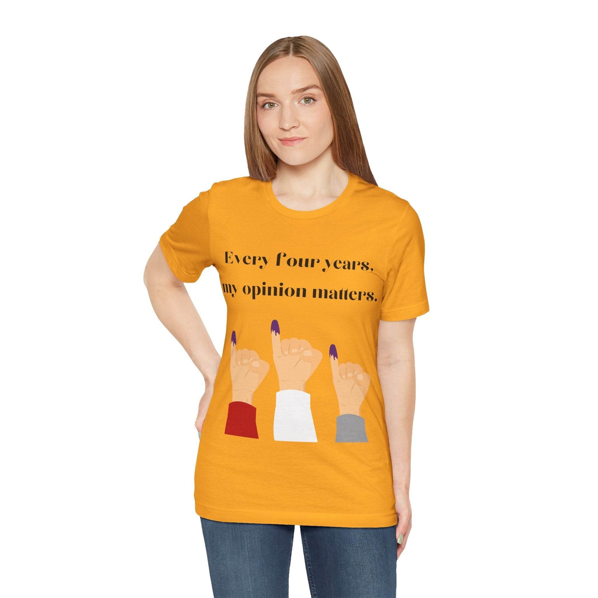 Political Opinion Matters Quote Unisex Tee, Voting Rights Activist Shirt, Political Statement TShirt, Election Day Gift, Political Science - TRP Custom Co.