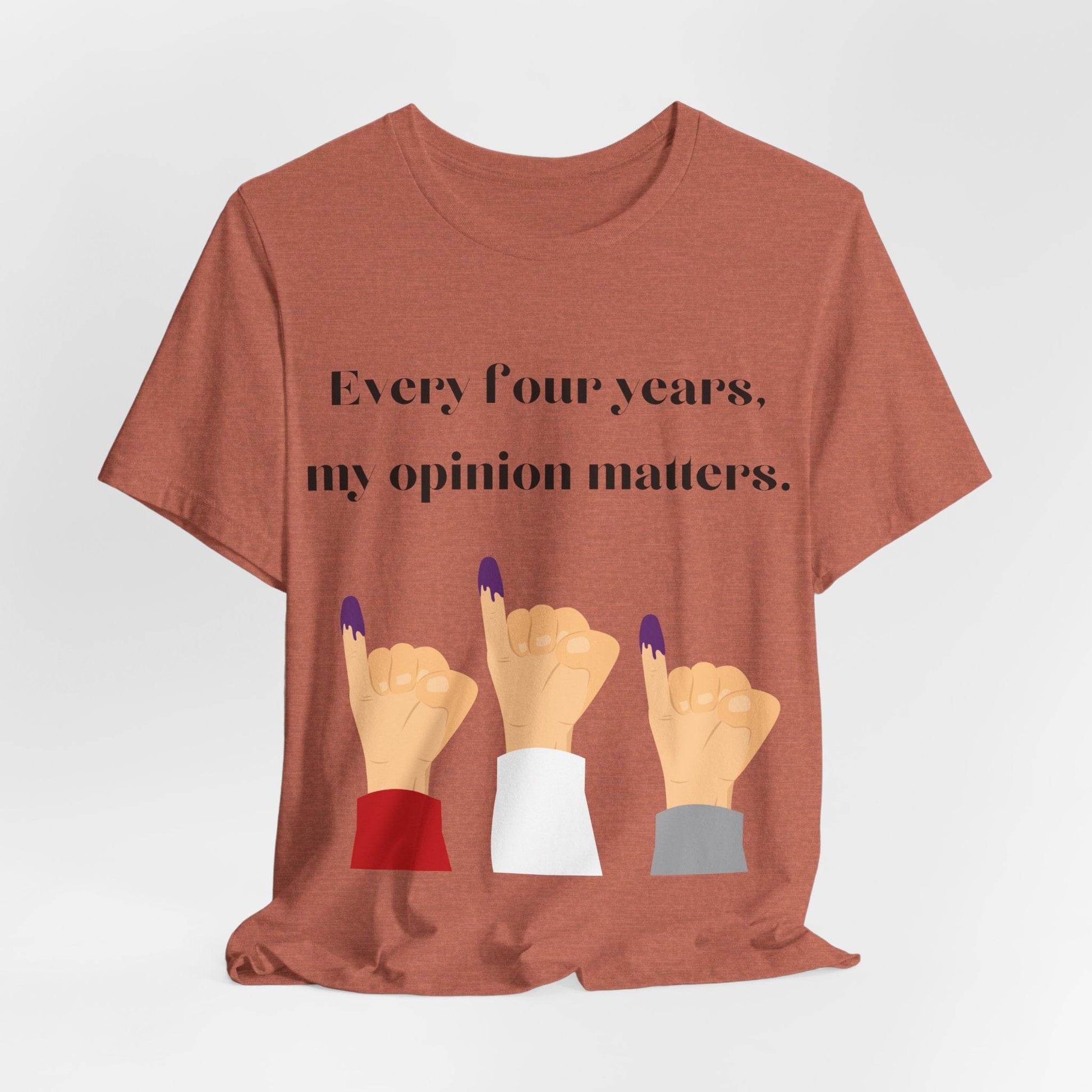 Political Opinion Matters Quote Unisex Tee, Voting Rights Activist Shirt, Political Statement TShirt, Election Day Gift, Political Science - TRP Custom Co.