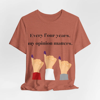 Political Opinion Matters Quote Unisex Tee, Voting Rights Activist Shirt, Political Statement TShirt, Election Day Gift, Political Science - TRP Custom Co.