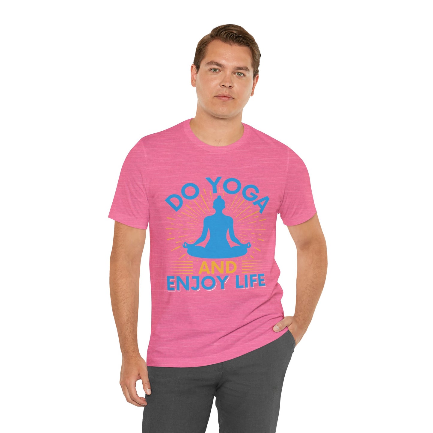 Unisex Yoga Graphic Tee, Do Yoga and Enjoy Life ,Mindfulness Shirt, Gift for Yogis, Relaxation Wear, Meditation Top