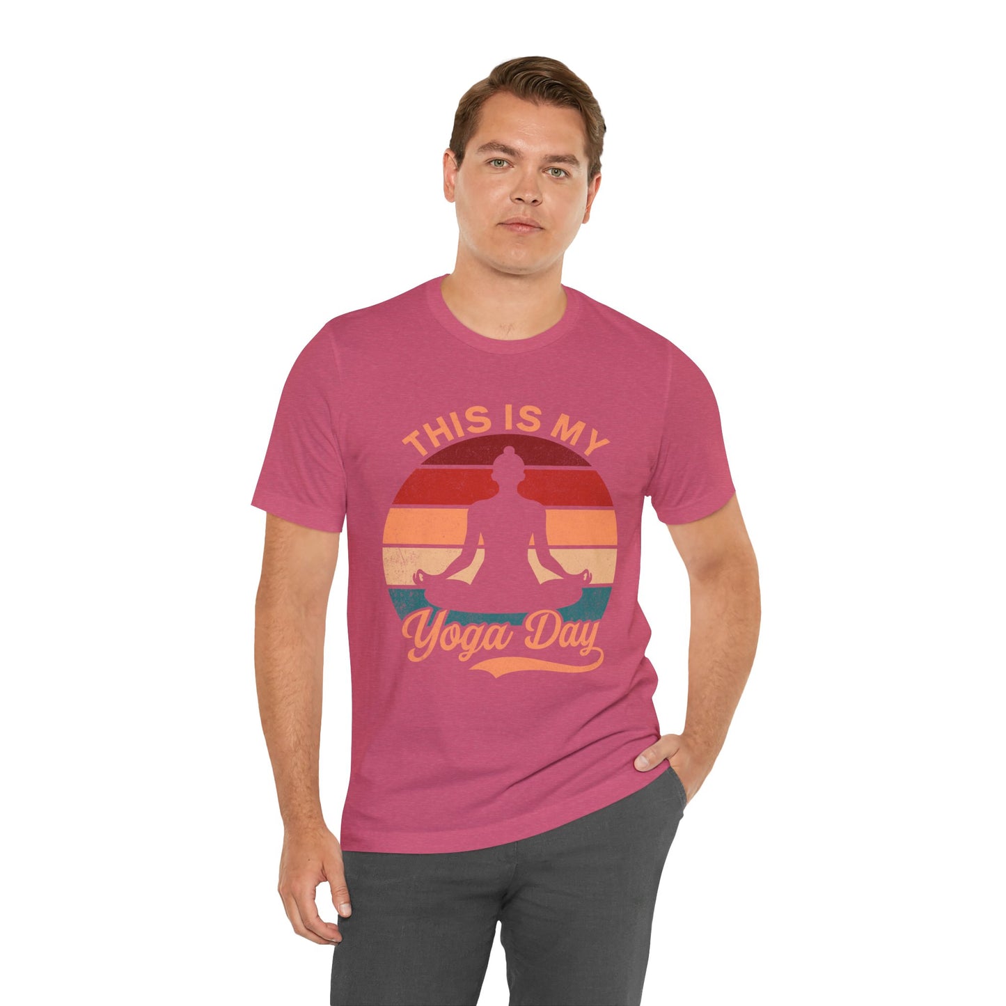 Yoga Day Unisex Tee, Fitness Apparel, Meditation Shirt, Gift for Yogis, Relaxation Top, Zen Wear, Mindfulness Clothing