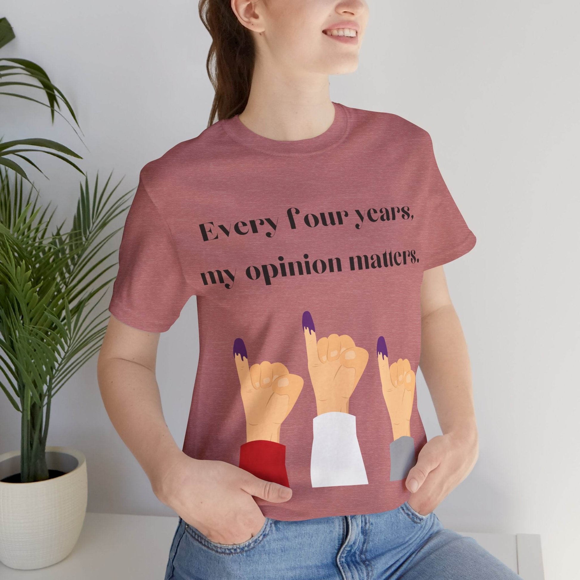 Political Opinion Matters Quote Unisex Tee, Voting Rights Activist Shirt, Political Statement TShirt, Election Day Gift, Political Science - TRP Custom Co.