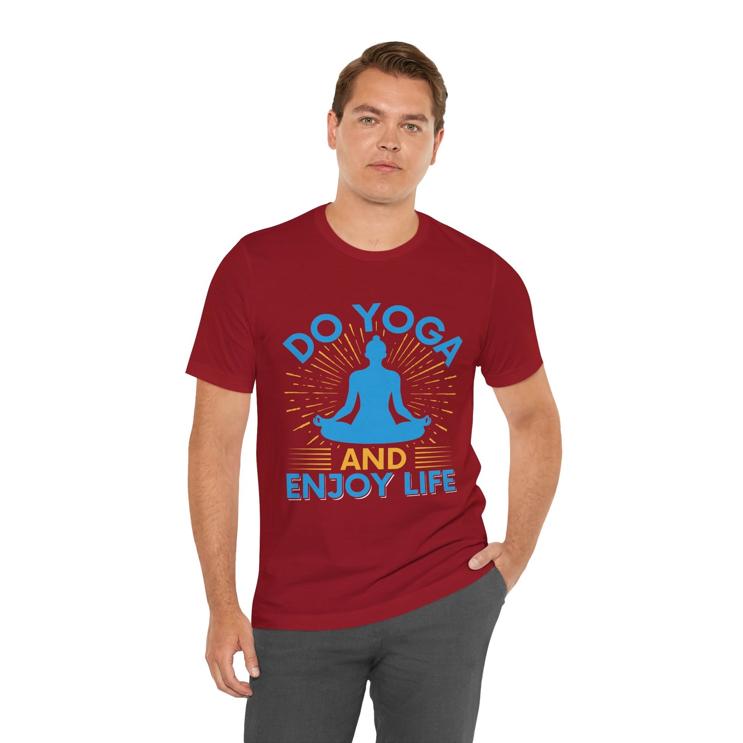 Unisex Yoga Graphic Tee, Do Yoga and Enjoy Life ,Mindfulness Shirt, Gift for Yogis, Relaxation Wear, Meditation Top