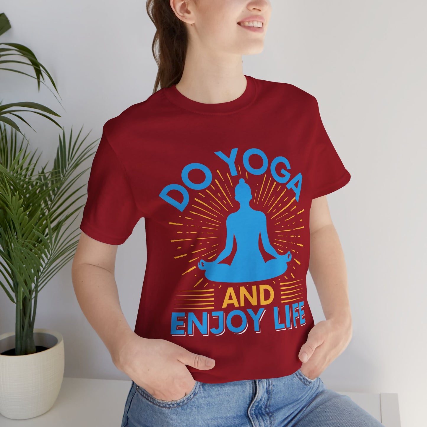 Unisex Yoga Graphic Tee, Do Yoga and Enjoy Life ,Mindfulness Shirt, Gift for Yogis, Relaxation Wear, Meditation Top