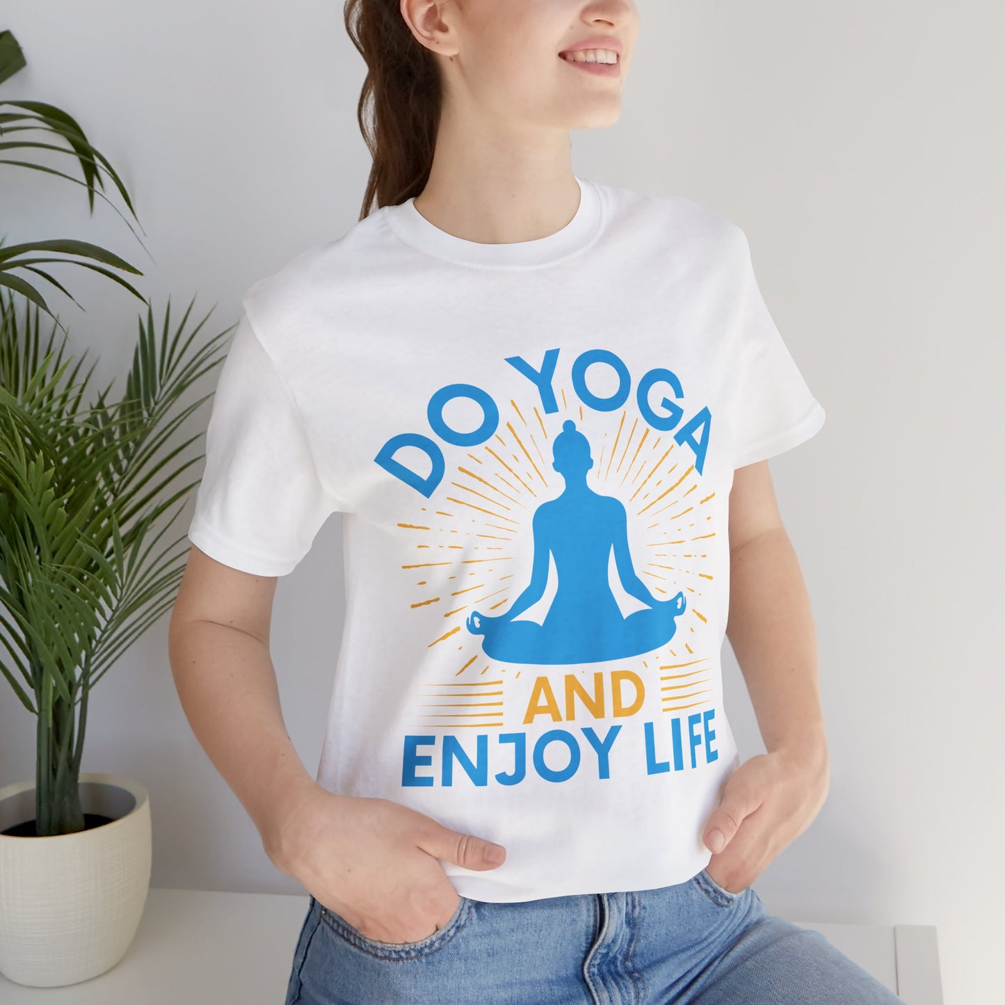 Unisex Yoga Graphic Tee, Do Yoga and Enjoy Life ,Mindfulness Shirt, Gift for Yogis, Relaxation Wear, Meditation Top